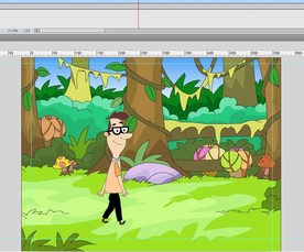 骨骼运用人物动画走路7秒