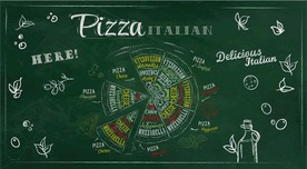 手绘粉笔披萨