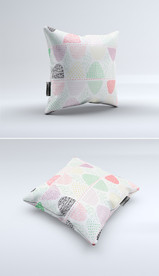 北欧ins风多肉植物素雅抱枕图