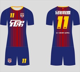 泰安兄弟联盟足球队队服-巴萨蓝