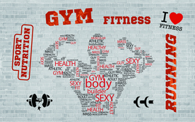 健身背景墙装饰画