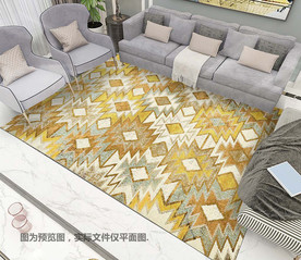 轻奢现代几何图案地毯地垫