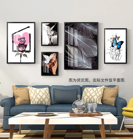 现代简约小清新ins北欧装饰画