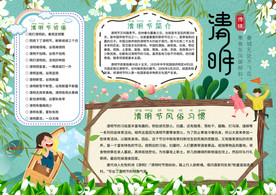 清明节小报清明时节海报