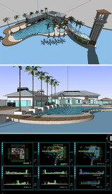 古典会所草图SU模型含CAD图