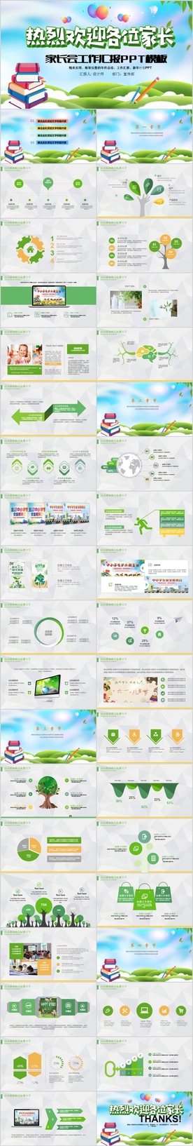 儿童小学幼儿园家长会PPT