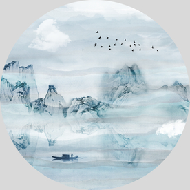 抽象山水装饰画