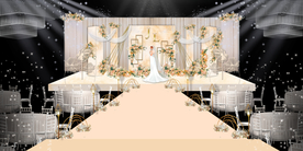 香槟色婚礼舞美设计