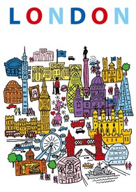 伦敦城市插画插图