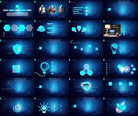 智慧光斑炫酷科技PPT图