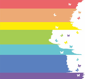 彩虹蝴蝶背景