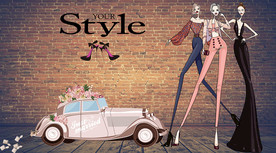 服装店工装背景墙