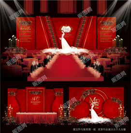 红色主题婚礼