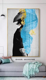 金箔美女装饰画