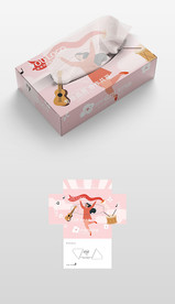 粉色娱乐抽纸盒纸盒下载