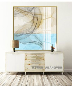 抽象意境线条大海无框画