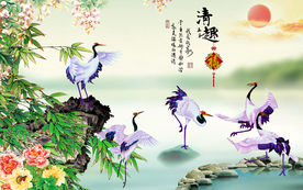 仙鹤图