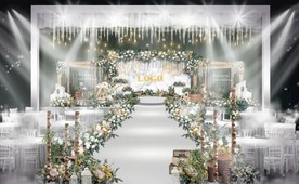 白绿婚礼效果图