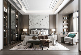 新中式 卧室 3D模型 新中式