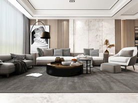 后现代轻奢客餐厅3D模型下载