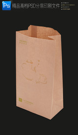 通用牛皮纸袋下午茶外卖打包纸袋