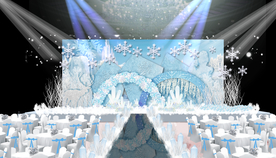 冰雪奇缘主题婚礼仪式区