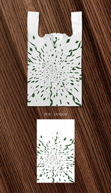 超市购物透明塑料袋背心袋展开图