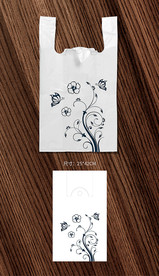 高档大气透明塑料袋背心袋展开图