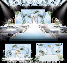 蓝色婚礼主题婚礼