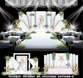 大理石婚礼白绿婚礼