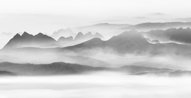 中式水墨山水 山水情 水墨画