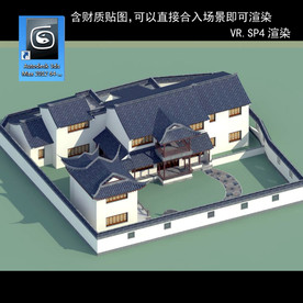 中式多层 中式别墅 中式民居