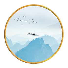 中国风   抽象山水画 大厅装