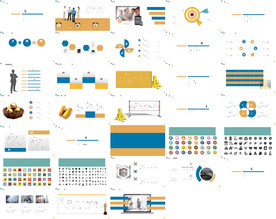 通用缤纷彩色PPT大气模板