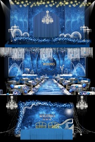 梦幻蓝婚礼效果图