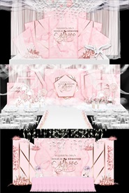 粉色欧式婚礼效果图