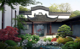 中式别墅效果图