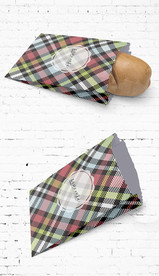 可爱卡通油纸袋小吃包装展开图