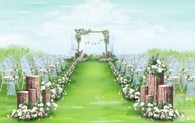 户外婚礼仪式区