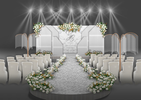 白色系婚礼仪式区