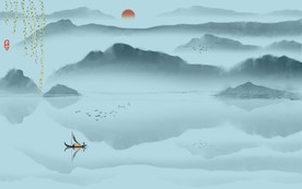 水墨山水风景画