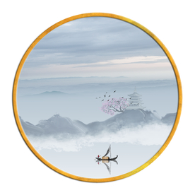 中国风   抽象山水画 大厅装