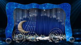 蓝色婚礼迎宾区