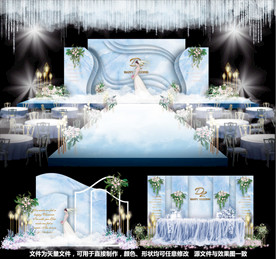 大理石婚礼蓝色婚礼