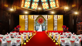 红色婚礼 巴洛克婚礼 复古婚礼