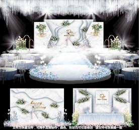 大理石婚礼主题婚礼
