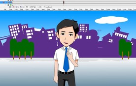 西装衬衫人物介绍讲解对话手势