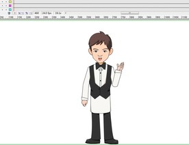 餐饮服务员举止说话动作动画