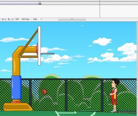 一个投篮的动作10秒动画