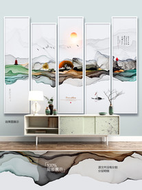 无框画 水墨画 新中式装饰画